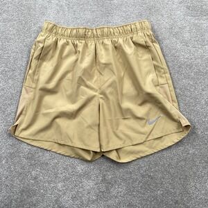 Nike Challenger Mens Running Shorts Khaki Beige 5 Inch Inseam Dri Fit Size S